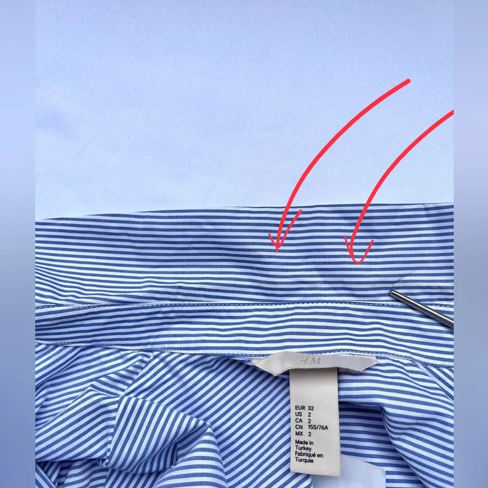 H&M | NWT Bow- Detail Poplin Shirt - Picture 12 of 16